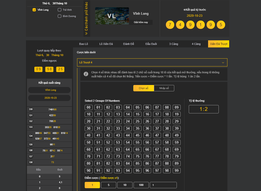 xiên đá trượt trong lô đề 888b