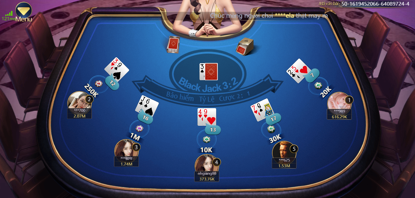 Chia bài tại Blackjack
