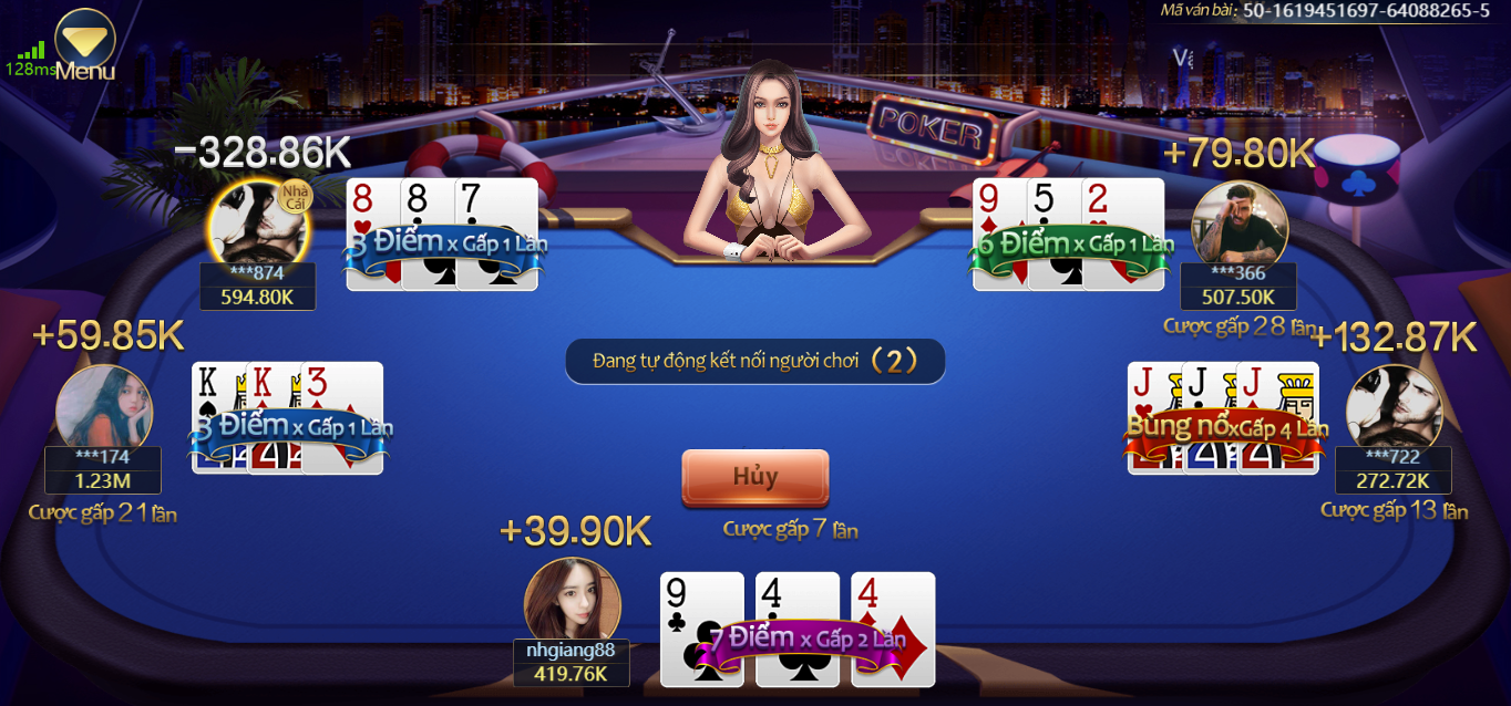 Thông báo kết quả và nhận tiền từ bài cào