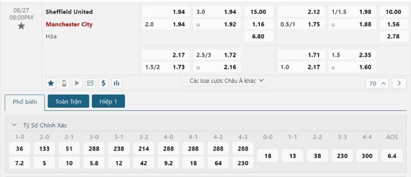 Sheffield Utd vs Man City